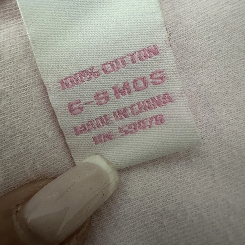 VTG Baby Girls Pink Floral Hooded Towel 6-9 Months 100% Cotton Bath Wrap Infant